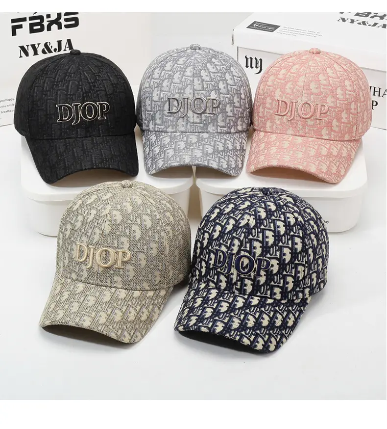 Men Printed Letter Cap Spring Fall Beige — feature 8