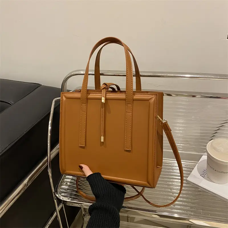 2025 New Classy Tan Shoulder Bag Pu Leather - Image 6