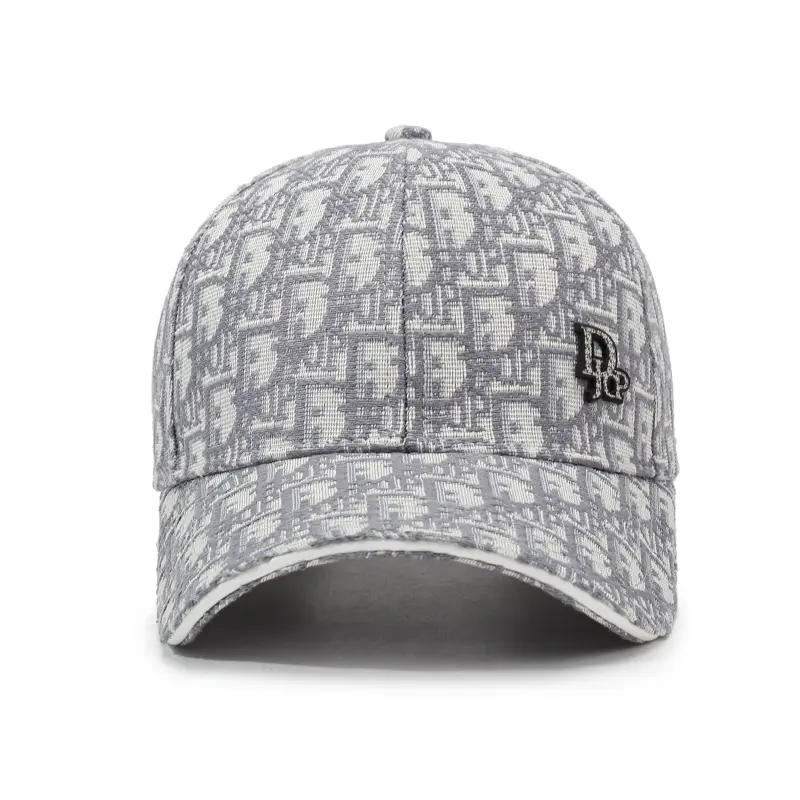 Women Jacquard Printed Baseball Cap Grey - Image 8