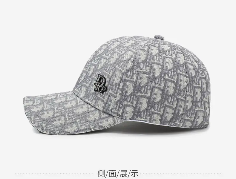 Women Jacquard Printed Baseball Cap Grey — feature 11