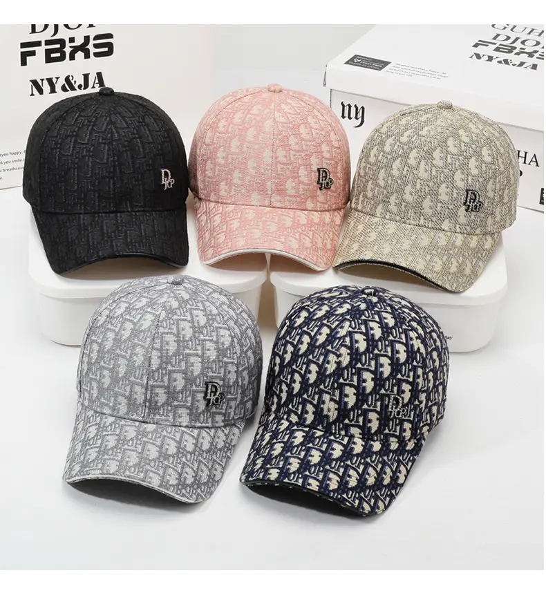 Women Jacquard Printed Baseball Cap Grey — feature 8