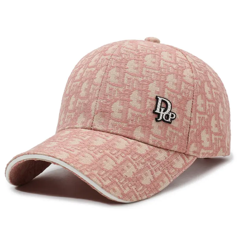 Women Jacquard Printed Baseball Cap Grey - Image 5