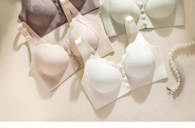 Front-Opening Bra for Women, Large Size, Breathable, Traceless, Thin, Large Breasts, Small, Large Size, Comfortable, Wire-Free Bra for Middle-Aged and Elderly People — feature 28