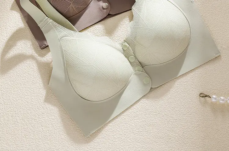 Front-Opening Bra for Women, Large Size, Breathable, Traceless, Thin, Large Breasts, Small, Large Size, Comfortable, Wire-Free Bra for Middle-Aged and Elderly People — feature 41