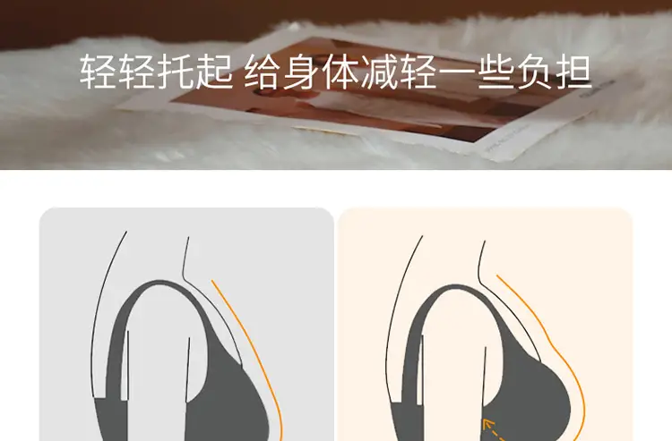 Front-Opening Bra for Women, Large Size, Breathable, Traceless, Thin, Large Breasts, Small, Large Size, Comfortable, Wire-Free Bra for Middle-Aged and Elderly People — feature 6