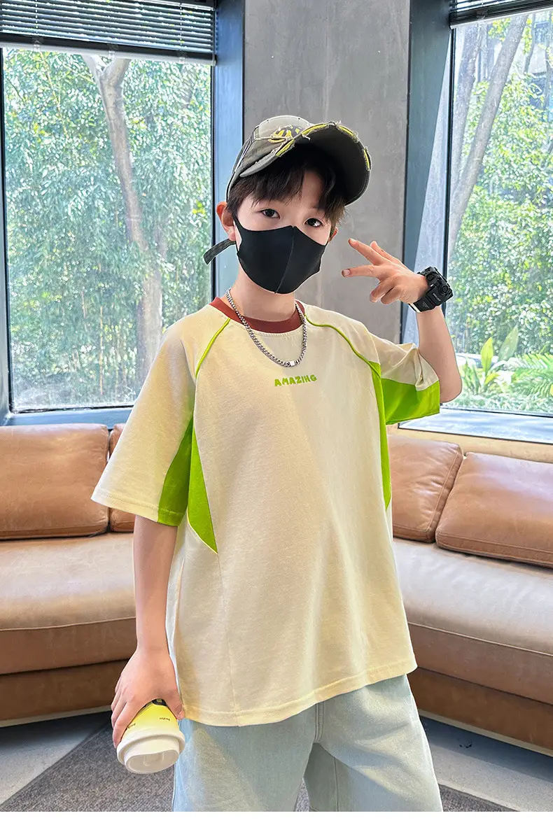 Purple Short Sleeve T-Shirt for Boys New Kids Clothing — feature 15