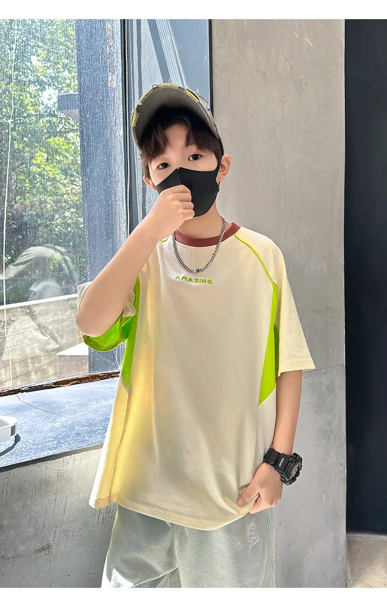 Purple Short Sleeve T-Shirt for Boys New Kids Clothing — feature 19