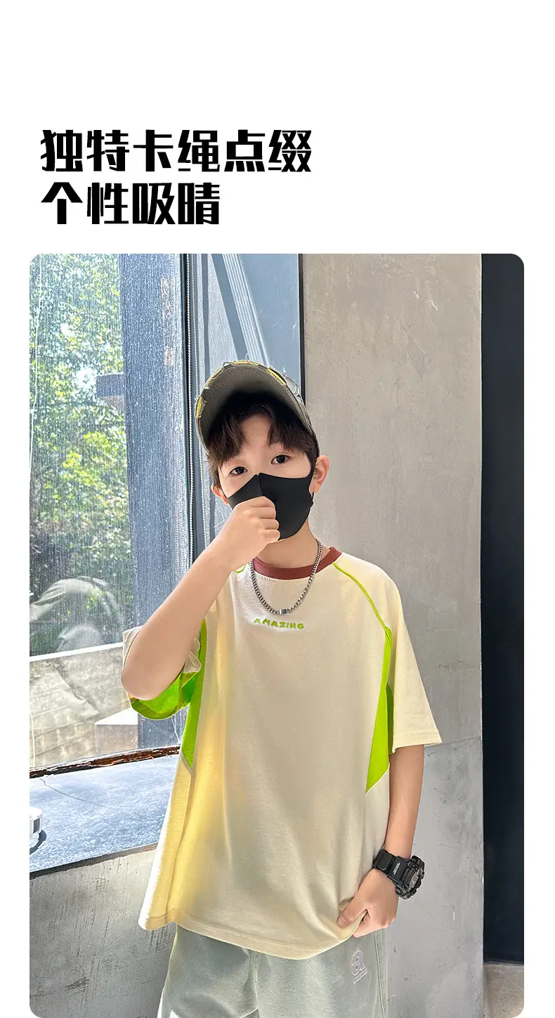 Purple Short Sleeve T-Shirt for Boys New Kids Clothing — feature 8