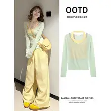 White Thin Slightly See-Through Printed Long-Sleeved Sun Protection Blouse T-Shirt Women's Popular Summer Beautiful Top Export Wholesale — feature 21