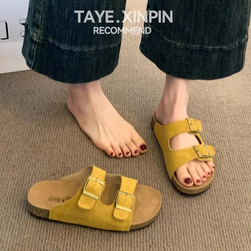 Birkenstock Slippers for Women, Summer 2026 New Model, Half-Slip High-End Thick-Soled Sandals, Versatile Beach Fashion Slippers - Image 7