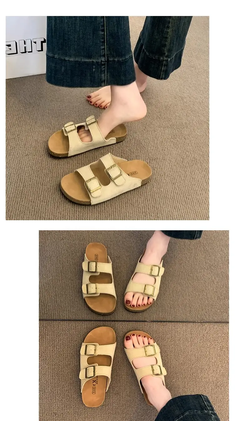 Birkenstock Slippers for Women, Summer 2026 New Model, Half-Slip High-End Thick-Soled Sandals, Versatile Beach Fashion Slippers — feature 11