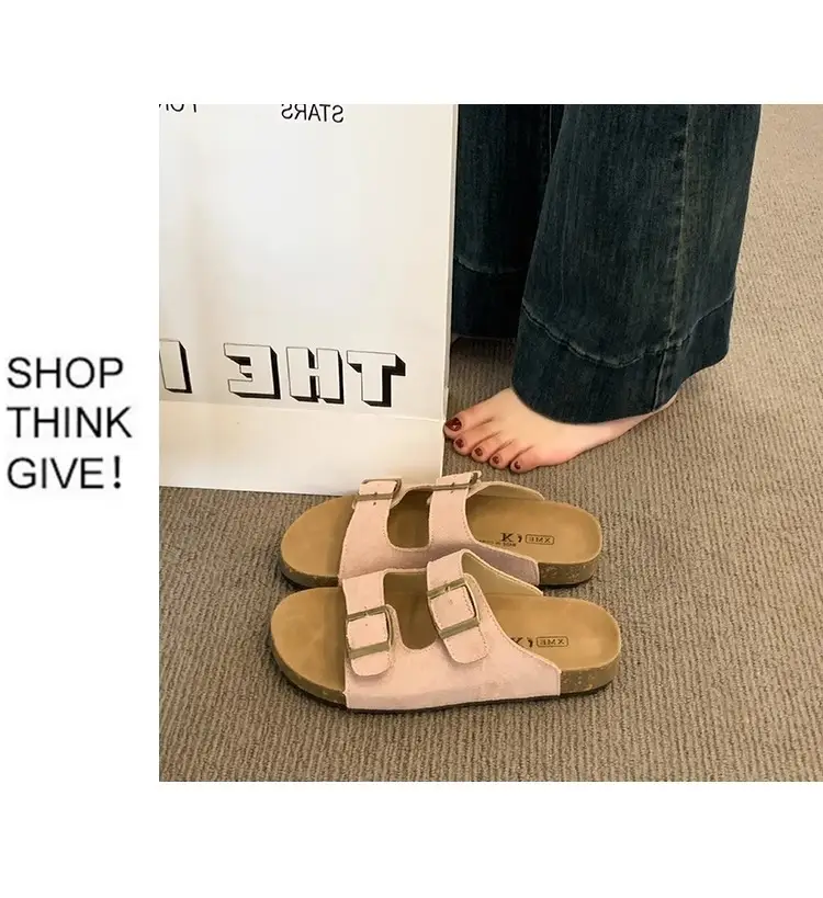 Birkenstock Slippers for Women, Summer 2026 New Model, Half-Slip High-End Thick-Soled Sandals, Versatile Beach Fashion Slippers — feature 12