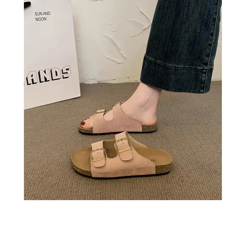 Birkenstock Slippers for Women, Summer 2026 New Model, Half-Slip High-End Thick-Soled Sandals, Versatile Beach Fashion Slippers — feature 13