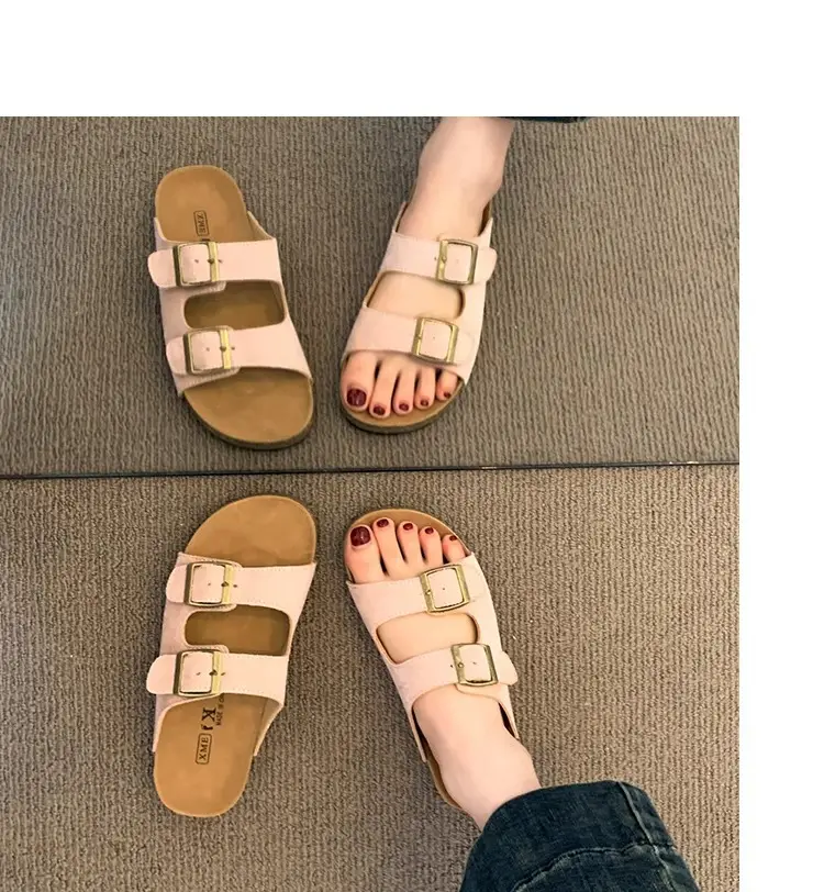Birkenstock Slippers for Women, Summer 2026 New Model, Half-Slip High-End Thick-Soled Sandals, Versatile Beach Fashion Slippers — feature 15