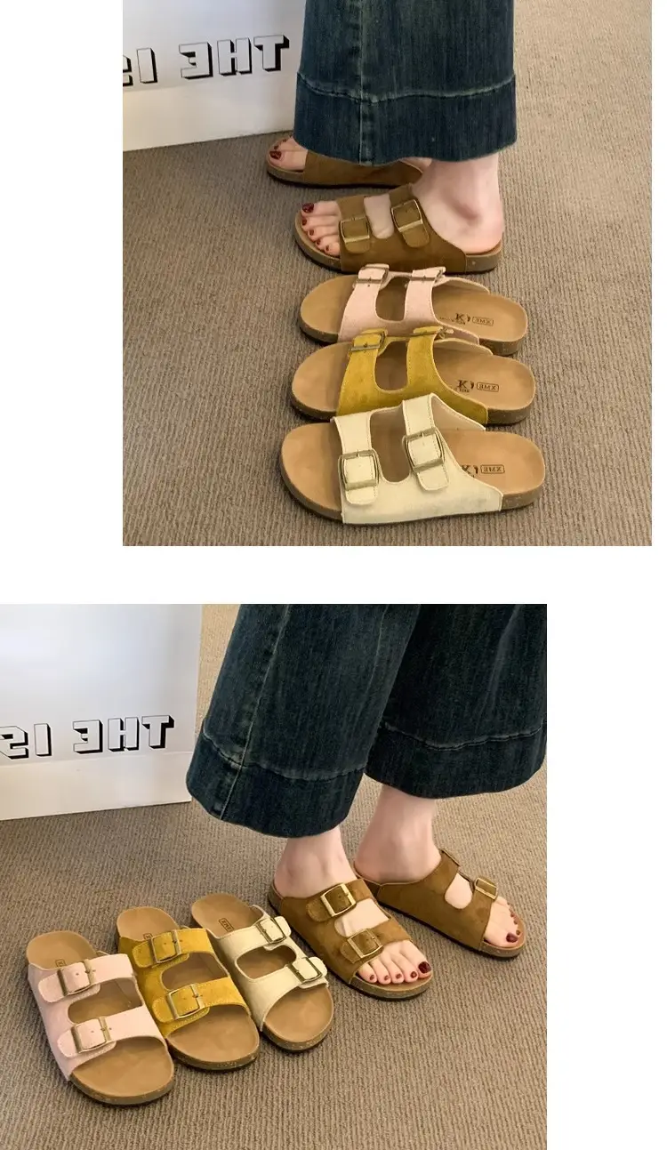 Birkenstock Slippers for Women, Summer 2026 New Model, Half-Slip High-End Thick-Soled Sandals, Versatile Beach Fashion Slippers — feature 8