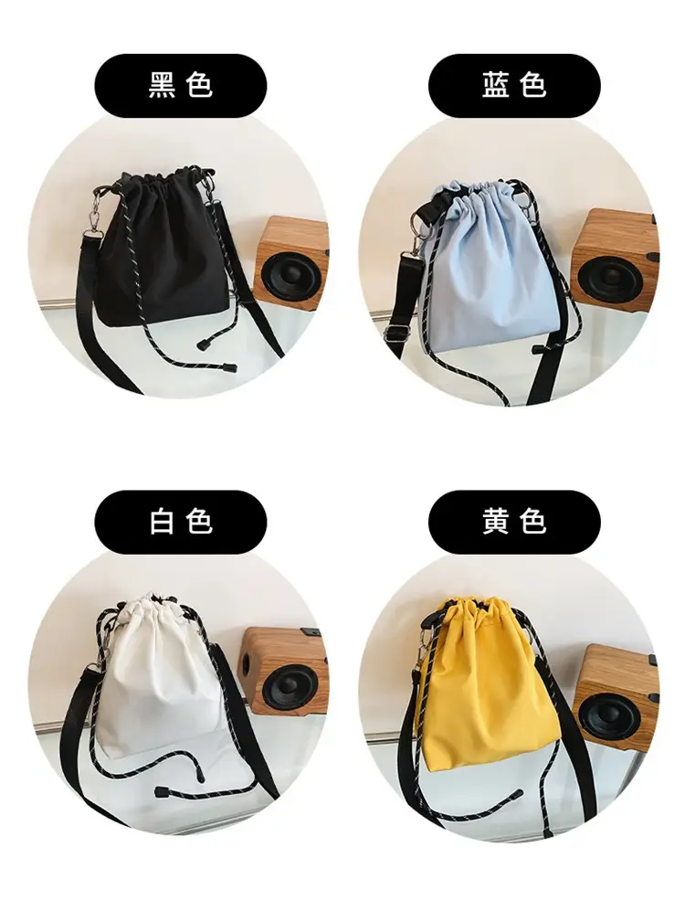 Japanese Style Men's Crossbody Bag White Black — feature 7