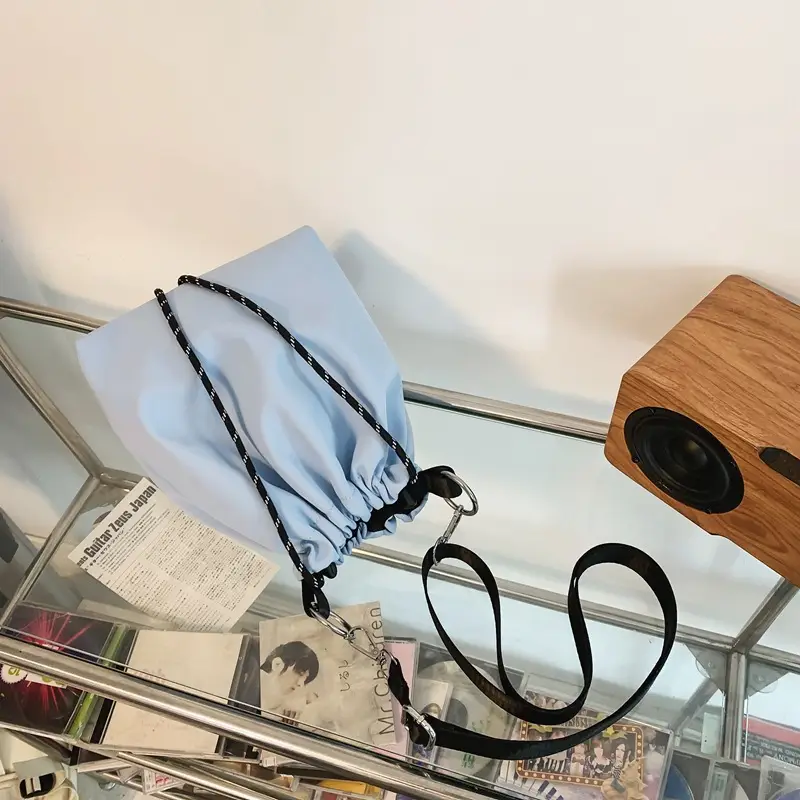 Japanese Style Men's Crossbody Bag White Black