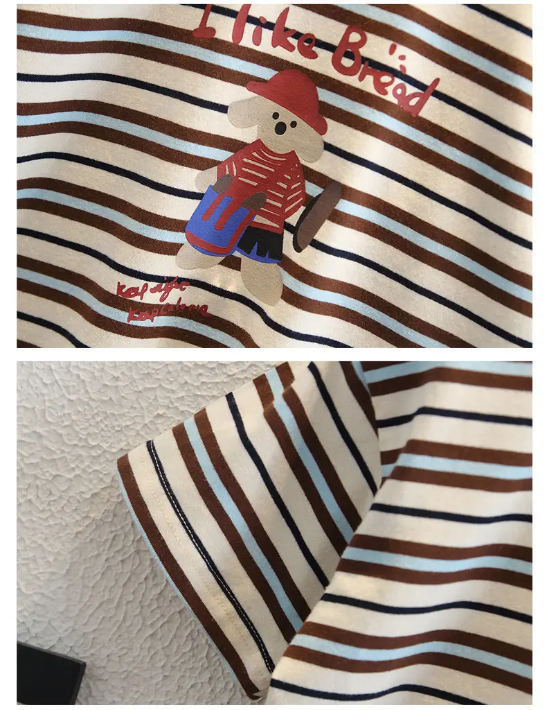 Boys Striped T-Shirt 2025 Cartoon Print — feature 10