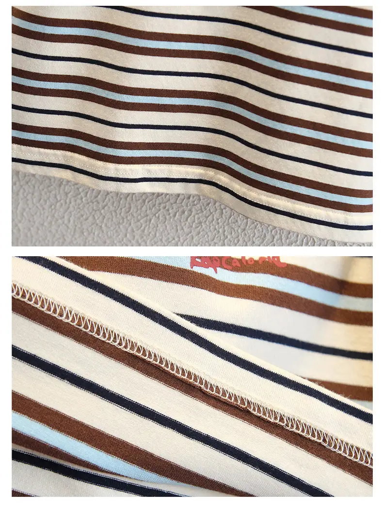 Boys Striped T-Shirt 2025 Cartoon Print — feature 11