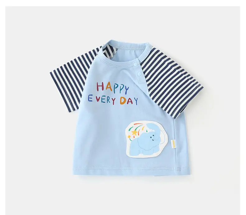 Duuduu Baby T-Shirt White Yellow Striped 2025 — feature 16