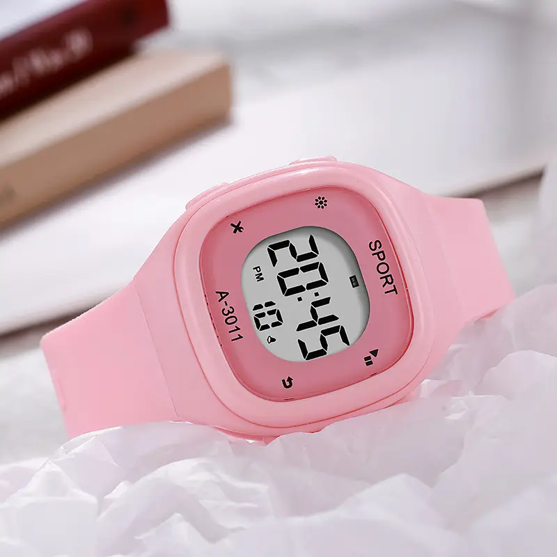 Korean Style Digital Watch for Men Girls Black Sport