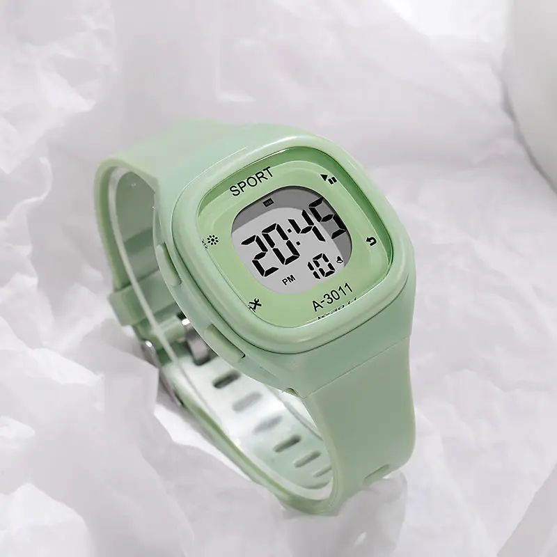 Korean Style Digital Watch for Men Girls Black Sport
