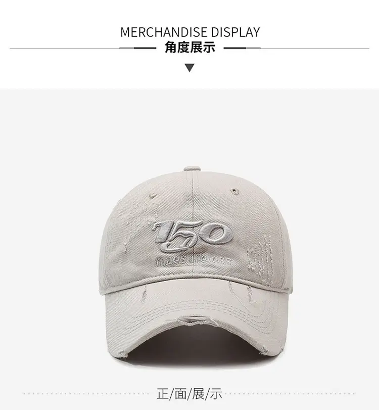 Women's Blue Korean Style Baseball Cap with Logo — feature 13