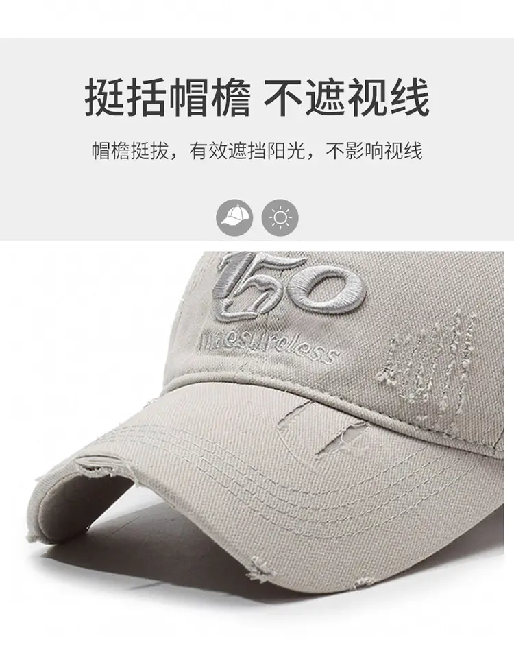 Women's Blue Korean Style Baseball Cap with Logo — feature 6