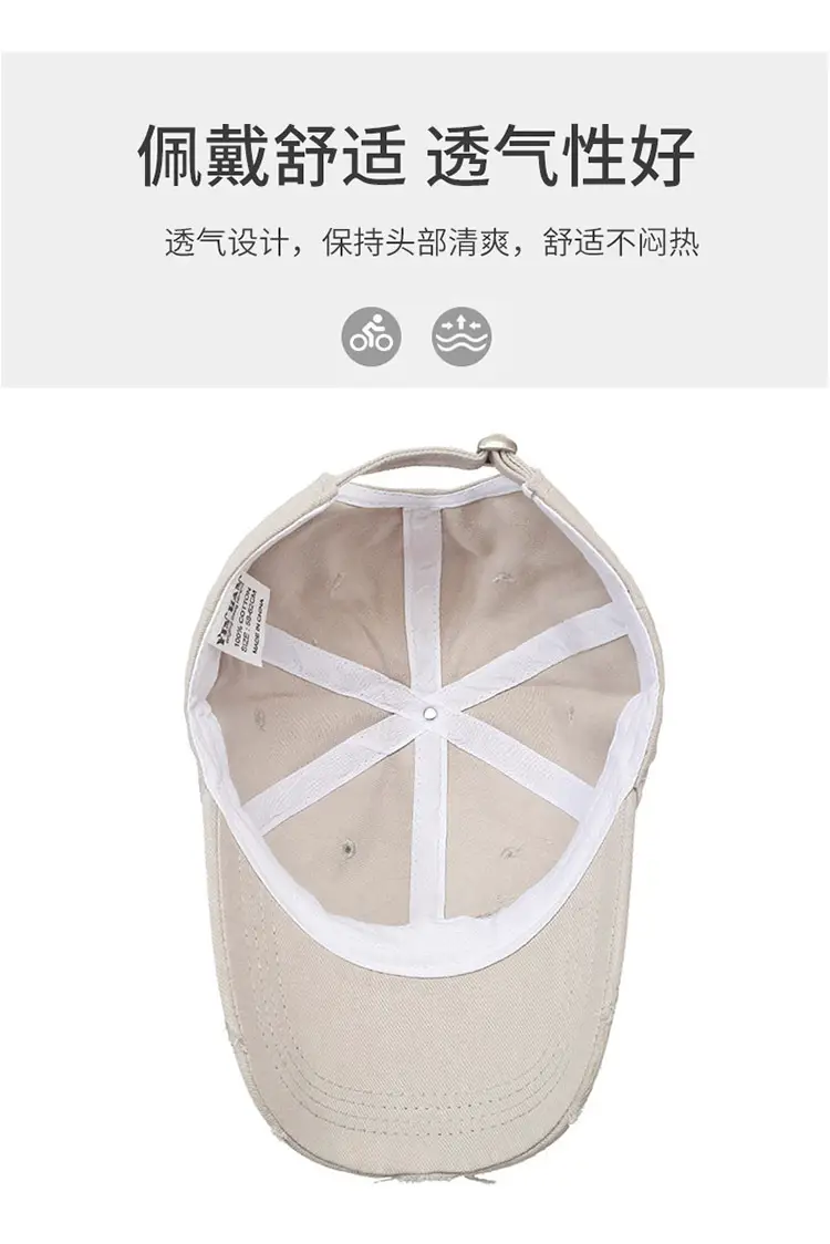 Women's Blue Korean Style Baseball Cap with Logo — feature 9