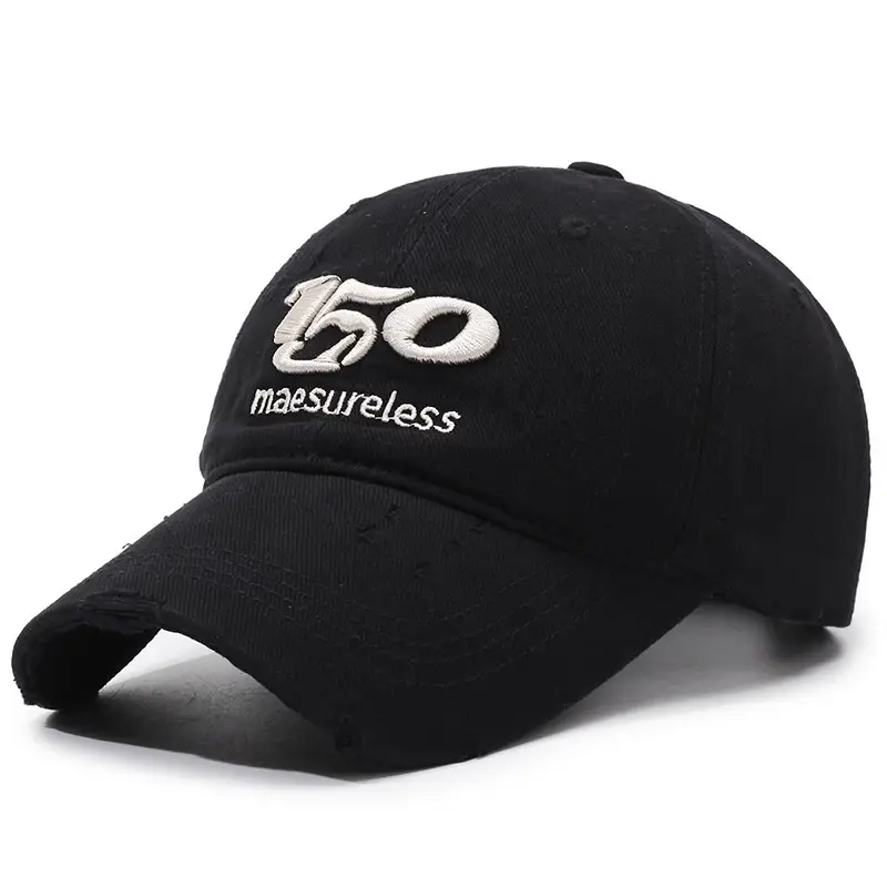 Women's Blue Korean Style Baseball Cap with Logo