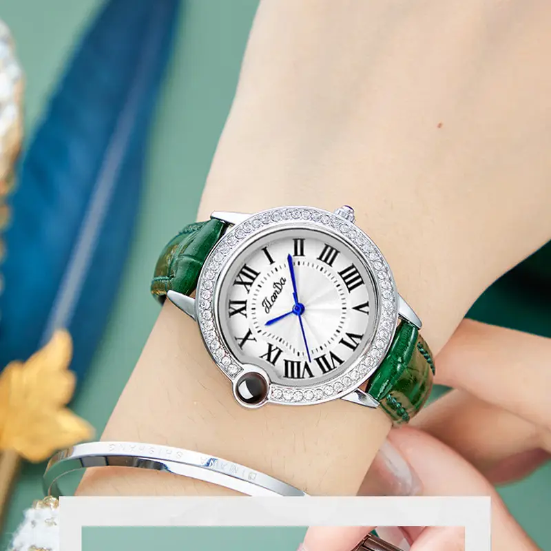 Jlanda Women's Red Crystal Dial Watch - Image 7