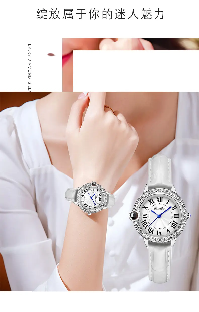 Jlanda Women's Red Crystal Dial Watch — feature 9