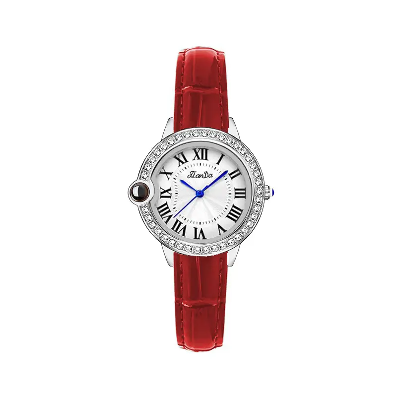 Jlanda Women's Red Crystal Dial Watch - Image 3