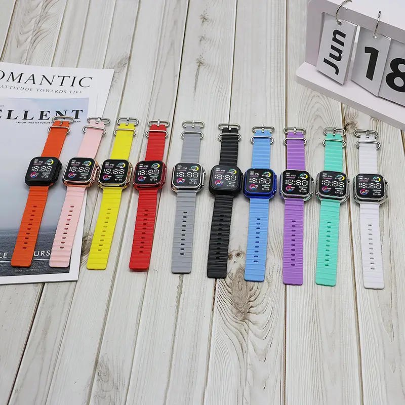 LED Electronic Couple Watches Cool Double Color Circle - Image 13
