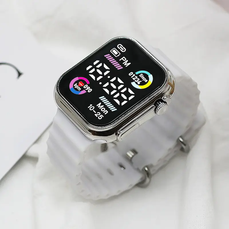 LED Electronic Couple Watches Cool Double Color Circle - Image 2