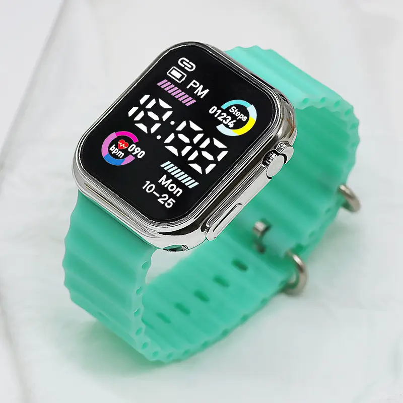 LED Electronic Couple Watches Cool Double Color Circle - Image 3