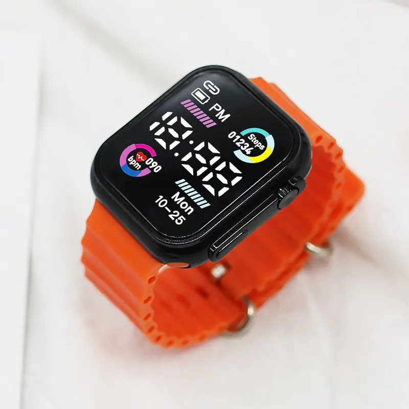 LED Electronic Couple Watches Cool Double Color Circle - Image 4