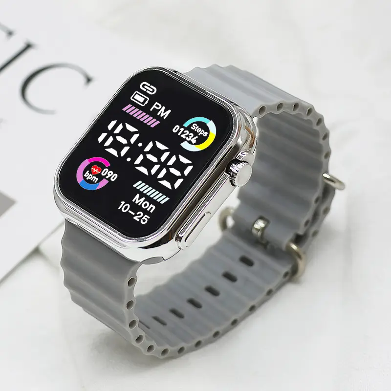 LED Electronic Couple Watches Cool Double Color Circle - Image 5