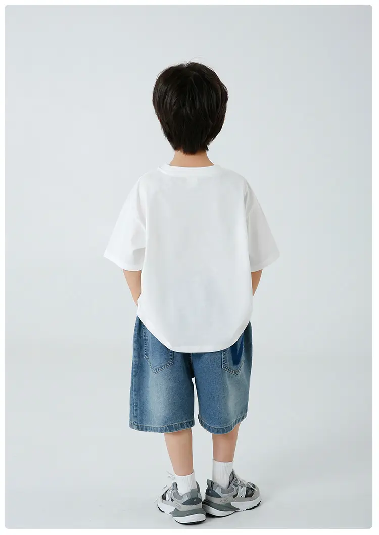 Boys Navy Blue Cartoon Print Short Sleeve T-Shirt — feature 10