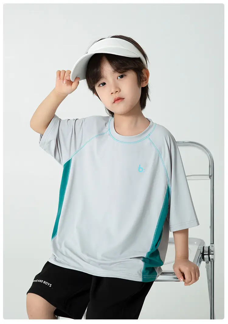 Haima Boys Blue Quick-Dry T-Shirt Summer Wear — feature 16