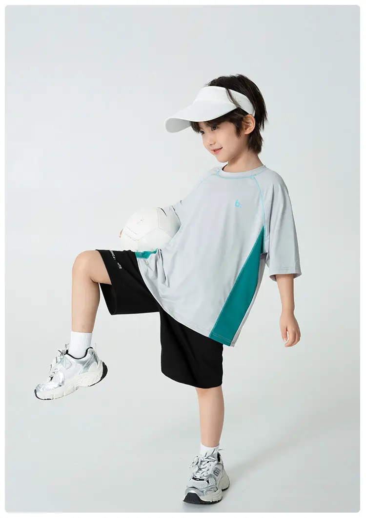 Haima Boys Blue Quick-Dry T-Shirt Summer Wear — feature 17