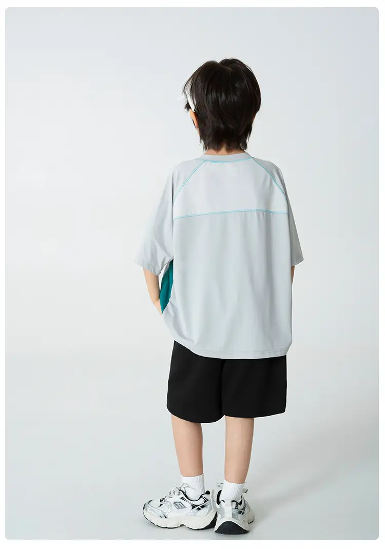 Haima Boys Blue Quick-Dry T-Shirt Summer Wear — feature 19