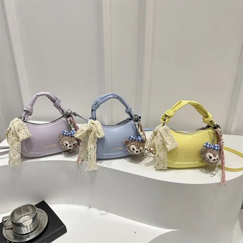 Light Blue Korean Style Handbag for Women - Image 5