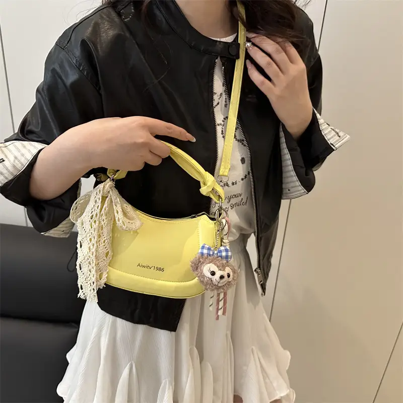 Light Blue Korean Style Handbag for Women - Image 7