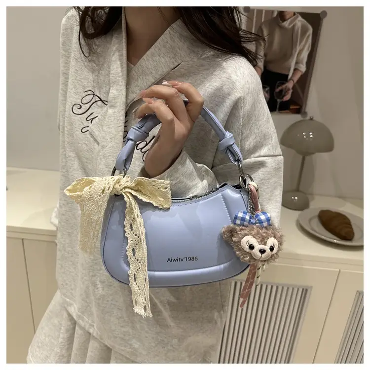 Light Blue Korean Style Handbag for Women — feature 15
