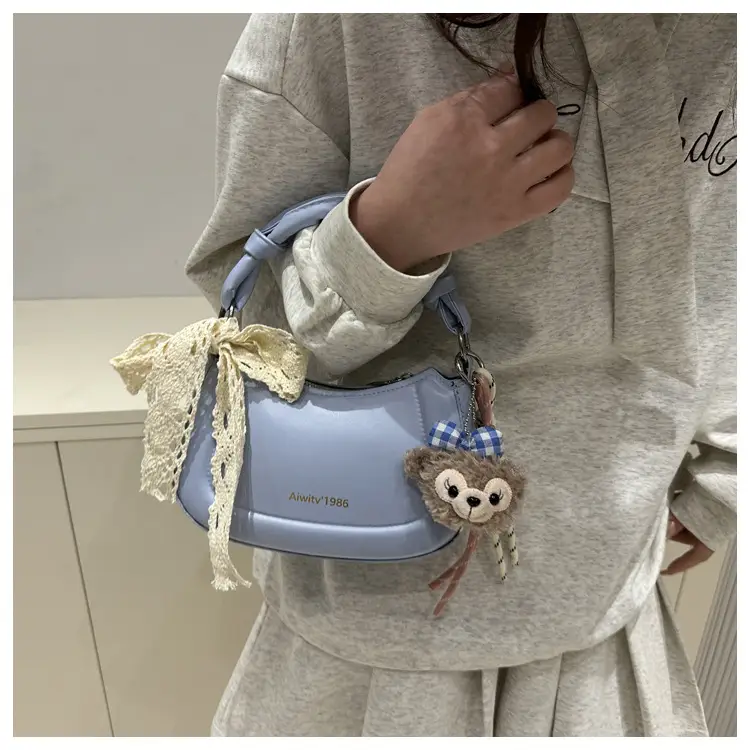 Light Blue Korean Style Handbag for Women — feature 17