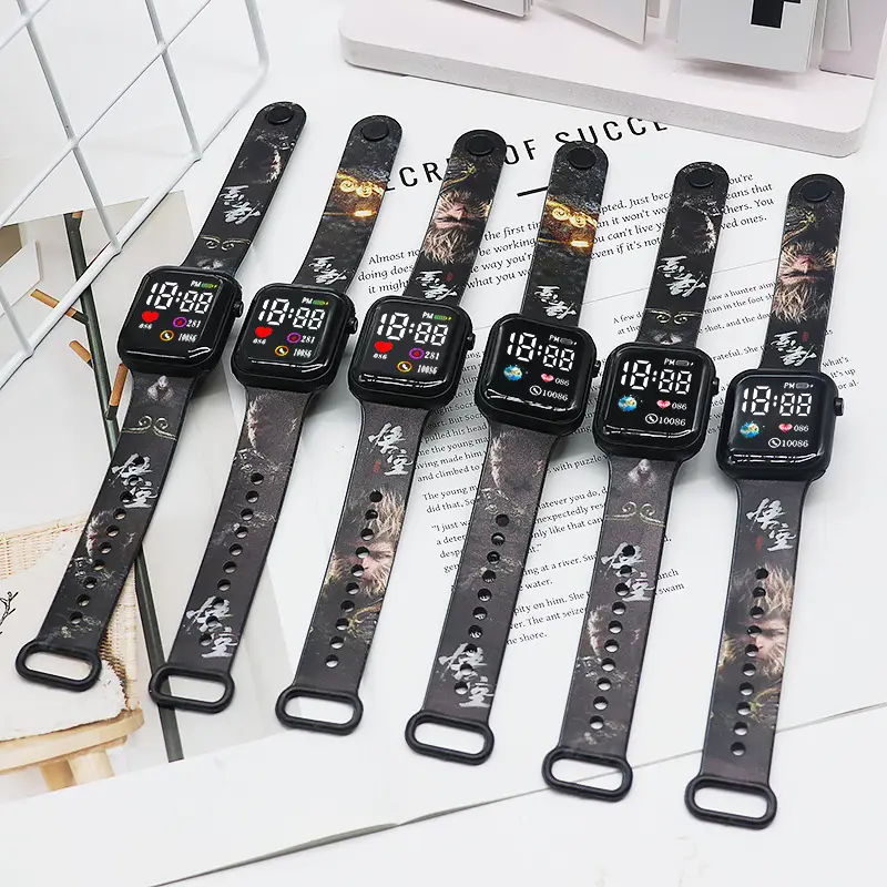 LED Love Heart Earth Electronic Watch for Men Women