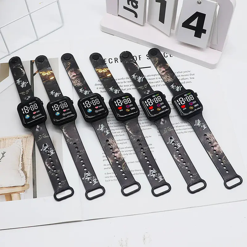 LED Love Heart Earth Electronic Watch for Men Women