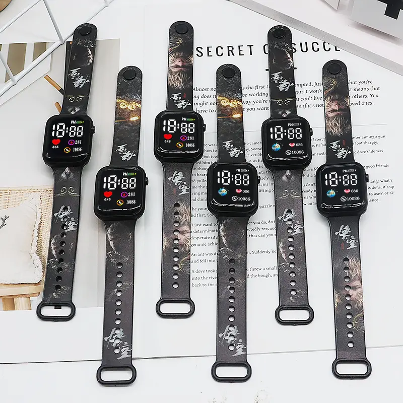 LED Love Heart Earth Electronic Watch for Men Women
