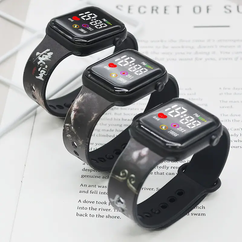 LED Love Heart Earth Electronic Watch for Men Women